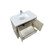 Lexora -  Lafarre 36" Rustic Acacia Bathroom Vanity - White Quartz Top - White Square Sink -  Balzani Gun Metal Faucet Set - LLF36SKSOS000FGM
