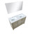 Lexora -  Lafarre 48" Rustic Acacia Double Bathroom Vanity - White Quartz Top - White Square Sink -  43" Frameless Mirror - LLF48SKSOSM43