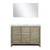 Lexora -  Lafarre 48" Rustic Acacia Double Bathroom Vanity - White Quartz Top - White Square Sink -  43" Frameless Mirror - LLF48SKSOSM43