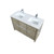 Lexora -  Lafarre 48" Rustic Acacia Double Bathroom Vanity - White Quartz Top - White Square Sink -  Labaro Rose Gold Faucet Set - LLF48SKSOS000FRG