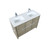 Lexora -  Lafarre 48" Rustic Acacia Double Bathroom Vanity - White Quartz Top - White Square Sink -  Labaro Rose Gold Faucet Set - LLF48SKSOS000FRG