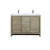 Lexora -  Lafarre 48" Rustic Acacia Double Bathroom Vanity - White Quartz Top - White Square Sink -  Labaro Rose Gold Faucet Set - LLF48SKSOS000FRG