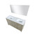 Lexora -  Lafarre 60" Rustic Acacia Double Bathroom Vanity - White Quartz Top - White Square Sinks -  55" Frameless Mirror - LLF60DKSODM55