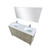 Lexora -  Lafarre 60" Rustic Acacia Double Bathroom Vanity - White Quartz Top - White Square Sinks - Monte Chrome Faucet Set -  55" Frameless Mirror - LLF60DKSODM55FCH