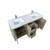 Lexora -  Lafarre 60" Rustic Acacia Double Bathroom Vanity - White Quartz Top - White Square Sinks -  Labaro Brushed Nickel Faucet Set - LLF60DKSOD000FBN