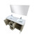 Lexora -  Lafarre 60" Rustic Acacia Double Bathroom Vanity - White Quartz Top -White Square Sinks - Labaro Rose Gold Faucet Set -  55" Frameless Mirror - LLF60DKSODM55FRG