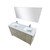 Lexora -  Lafarre 60" Rustic Acacia Double Bathroom Vanity - White Quartz Top -White Square Sinks - Labaro Rose Gold Faucet Set -  55" Frameless Mirror - LLF60DKSODM55FRG