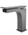 Lexora -  Lafarre 60" Rustic Acacia Double Bathroom Vanity - White Quartz Top - White Square Sinks -  Balzani Gun Metal Faucet Set - LLF60DKSOD000FGM
