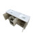 Lexora -  Lafarre 72" Rustic Acacia Double Bathroom Vanity - White Quartz Top -  White Square Sinks - LLF72DKSOD000