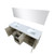 Lexora -  Lafarre 72" Rustic Acacia Double Bathroom Vanity - White Quartz Top - White Square Sinks -  70" Frameless Mirror - LLF72DKSODM70