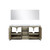 Lexora -  Lafarre 72" Rustic Acacia Double Bathroom Vanity - White Quartz Top - White Square Sinks -  70" Frameless Mirror - LLF72DKSODM70