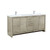 Lexora -  Lafarre 72" Rustic Acacia Double Bathroom Vanity - White Quartz Top - White Square Sinks -  Monte Chrome Faucet Set - LLF72DKSOD000FCH