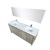 Lexora -  Lafarre 72" Rustic Acacia Double Bathroom Vanity - White Quartz Top - White Square Sinks - Monte Chrome Faucet Set -  70" Frameless Mirror - LLF72DKSODM70FCH