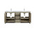 Lexora -  Lafarre 72" Rustic Acacia Double Bathroom Vanity - White Quartz Top - White Square Sinks -  Labaro Brushed Nickel Faucet Set - LLF72DKSOD000FBN