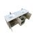 Lexora -  Lafarre 72" Rustic Acacia Double Bathroom Vanity - White Quartz Top - White Square Sinks -  Labaro Brushed Nickel Faucet Set - LLF72DKSOD000FBN