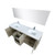 Lexora -  Lafarre 72" Rustic Acacia Double Bathroom Vanity - White Quartz Top - White Square Sinks - Labaro Brushed Nickel Faucet Set -  70" Frameless Mirror - LLF72DKSODM70FBN