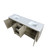 Lexora -  Lafarre 80" Rustic Acacia Double Bathroom Vanity - White Quartz Top -  White Square Sinks - LLF80DKSOD000