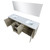 Lexora -  Lafarre 80" Rustic Acacia Double Bathroom Vanity - White Quartz Top - White Square Sinks -  70" Frameless Mirror - LLF80DKSODM70