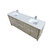 Lexora -  Lafarre 80" Rustic Acacia Double Bathroom Vanity - White Quartz Top - White Square Sinks -  Monte Chrome Faucet Set - LLF80DKSOD000FCH