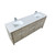 Lexora -  Lafarre 80" Rustic Acacia Double Bathroom Vanity - White Quartz Top - White Square Sinks -  Labaro Brushed Nickel Faucet Set - LLF80DKSOD000FBN