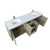 Lexora -  Lafarre 80" Rustic Acacia Double Bathroom Vanity - White Quartz Top - White Square Sinks -  Balzani Gun Metal Faucet Set - LLF80DKSOD000FGM