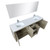 Lexora -  Lafarre 80" Rustic Acacia Double Bathroom Vanity - White Quartz Top - White Square Sinks - Balzani Gun Metal Faucet Set -  70" Frameless Mirror - LLF80DKSODM70FGM
