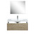 Lexora -  Scopi 36" Rustic Acacia Bathroom Vanity - Acrylic Composite Top with Integrated Sink - Monte Chrome Faucet Set -  28" Frameless Mirror - LSC36SRAOSM28FCH