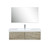 Lexora -  Scopi 48" Rustic Acacia Bathroom Vanity - Acrylic Composite Top with Integrated Sink - Labaro Brushed Nickel Faucet Set -  43" Frameless Mirror - LSC48SRAOSM43FBN