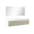 Lexora -  Scopi 60" Rustic Acacia Double Bathroom Vanity - Acrylic Composite Top with Integrated Sinks -  55" Frameless Mirror - LSC60DRAOSM55