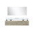 Lexora -  Scopi 60" Rustic Acacia Double Bathroom Vanity - Acrylic Composite Top with Integrated Sinks -  55" Frameless Mirror - LSC60DRAOSM55