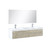 Lexora -  Scopi 60" Rustic Acacia Double Bathroom Vanity - Acrylic Composite Top with Integrated Sinks - Monte Chrome Faucet Set -  55" Frameless Mirror - LSC60DRAOSM55FCH