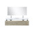 Lexora -  Scopi 60" Rustic Acacia Double Bathroom Vanity - Acrylic Composite Top with Integrated Sinks - Monte Chrome Faucet Set -  55" Frameless Mirror - LSC60DRAOSM55FCH