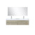 Lexora -  Scopi 60" Rustic Acacia Double Bathroom Vanity - Acrylic Composite Top with Integrated Sinks - Balzani Gun Metal Faucet Set -  55" Frameless Mirror - LSC60DRAOSM55FGM
