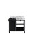Lexora -  Zilara 36" Black  Grey Vanity - Castle Grey Marble Top -  White Square Sink - LZ342236SLIS000