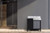 Lexora -  Zilara 36" Black  Grey Vanity - Castle Grey Marble Top -  White Square Sink - LZ342236SLIS000