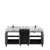 Lexora -  Zilara 72" Black  Grey Double Vanity - Castle Grey Marble Tops - White Square Sinks -  Balzani Gun Metal Faucet Set - LZ342272DLISFBG