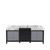 Lexora -  Zilara 80" Black  Grey Double Vanity - Castle Grey Marble Tops -  White Square Sinks - LZ342280DLIS000