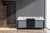 Lexora -  Zilara 80" Black  Grey Double Vanity - Castle Grey Marble Tops -  White Square Sinks - LZ342280DLIS000