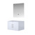Lexora -  Geneva 30" Glossy White Single Vanity - no Top  30" LED Mirror - LG192230DM00LM30