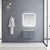 Lexora -  Geneva 30" Dark Grey Single Vanity - White Carrara Marble Top - White Square Sink  30" LED Mirror w/ Faucet - LG192230DBDSLM30F