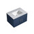 Lexora -  Geneva 30" Navy Blue Single Vanity - White Carrara Marble Top - White Square Sink  no Mirror - LG192230DEDS000
