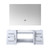 Lexora -  Geneva 48" Glossy White Single Vanity - no Top  48" LED Mirror - LG192248DM00LM48