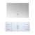 Lexora -  Geneva 48" Glossy White Single Vanity - no Top  48" LED Mirror - LG192248DM00LM48