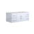 Lexora -  Geneva 48" Glossy White Single Vanity - White Carrara Marble Top - White Square Sink  no Mirror - LG192248DMDS000