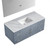 Lexora -  Geneva 48" Dark Grey Single Vanity - White Carrara Marble Top - White Square Sink  48" LED Mirror - LG192248DBDSLM48