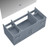 Lexora -  Geneva 48" Dark Grey Single Vanity - no Top  48" LED Mirror - LG192248DB00LM48