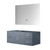 Lexora -  Geneva 48" Dark Grey Single Vanity - no Top  48" LED Mirror - LG192248DB00LM48
