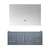 Lexora -  Geneva 48" Dark Grey Single Vanity - no Top  48" LED Mirror - LG192248DB00LM48