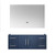 Lexora -  Geneva 48" Navy Blue Single Vanity - no Top  48" LED Mirror - LG192248DE00LM48