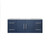 Lexora -  Geneva 48" Navy Blue Single Vanity - White Carrara Marble Top - White Square Sink  no Mirror - LG192248DEDS000